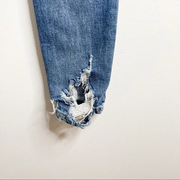 NWT Free People We The Free Phoenix Distressed Skinny Jeans In Blue-blues - Picture 7 of 10
